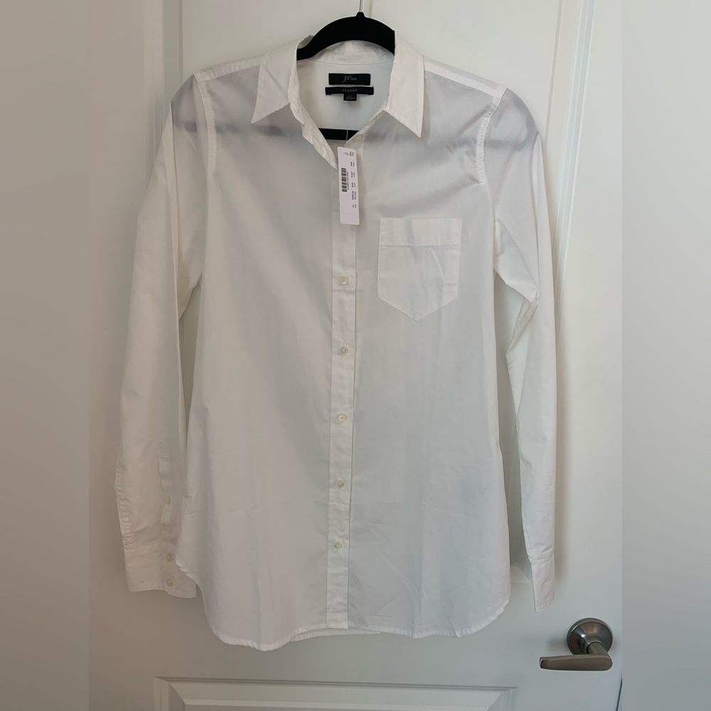 NWT White dress button down shirt J. Crew 4T